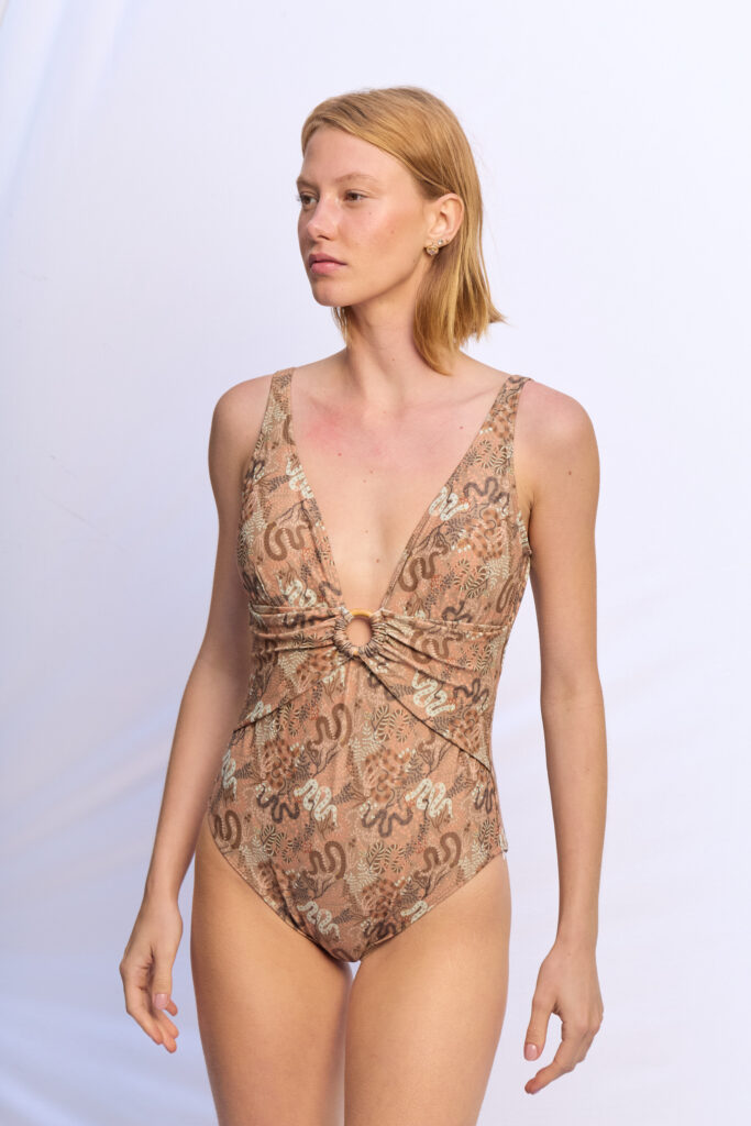 ROPA DE BAÑO ELENA CAFÉ SERPIENTE