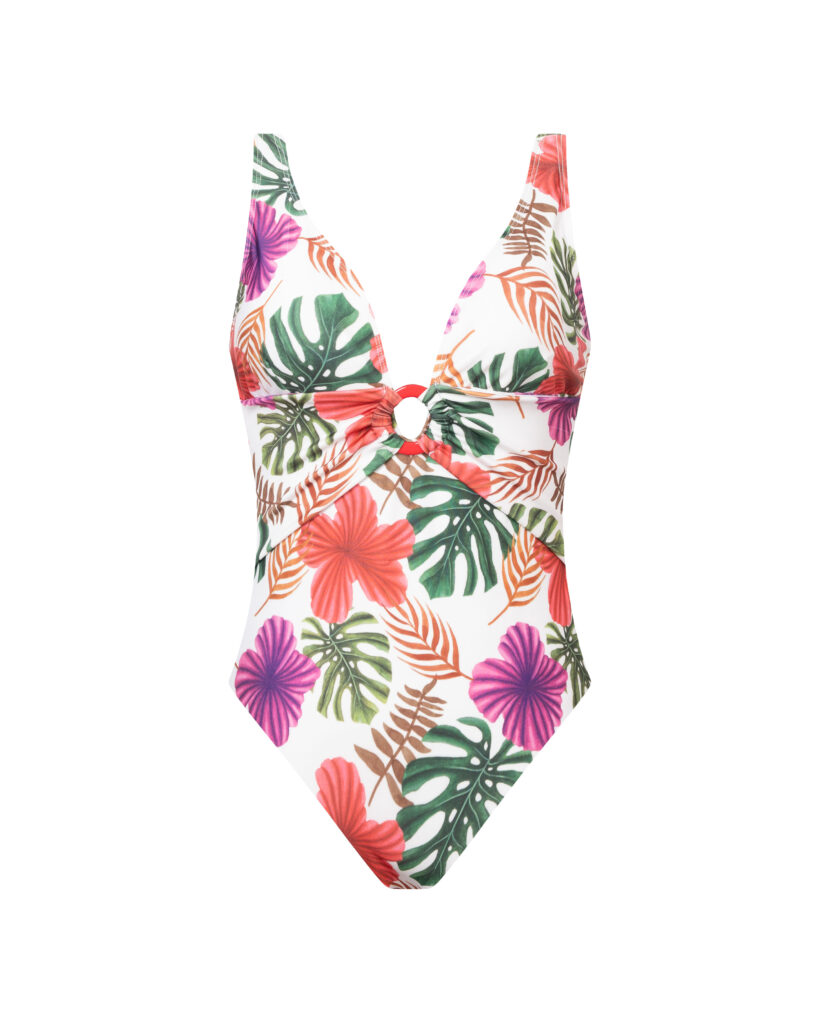 ROPA DE BAÑO ELENA WHITE FLORAL TROPICAL