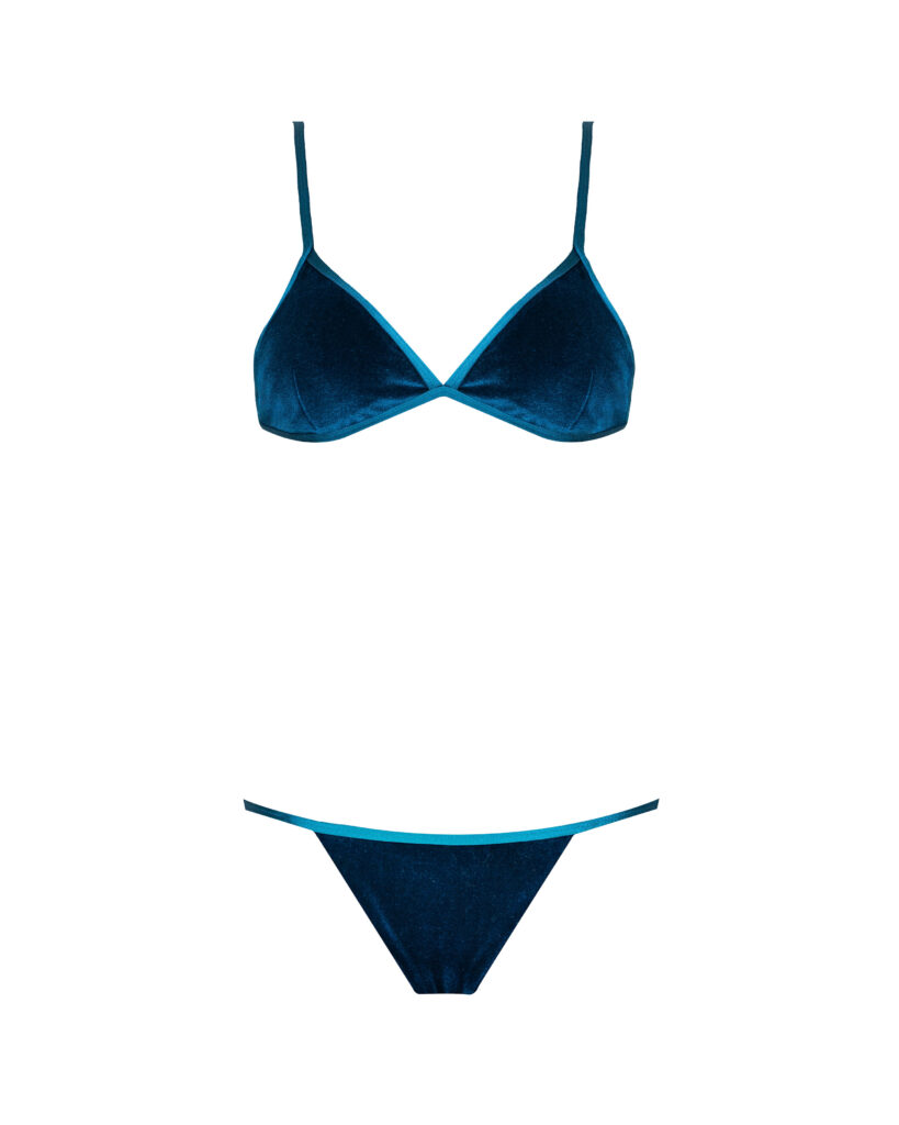 BIKINI GIGI REVERSIBLE PLUSH PETROLEO