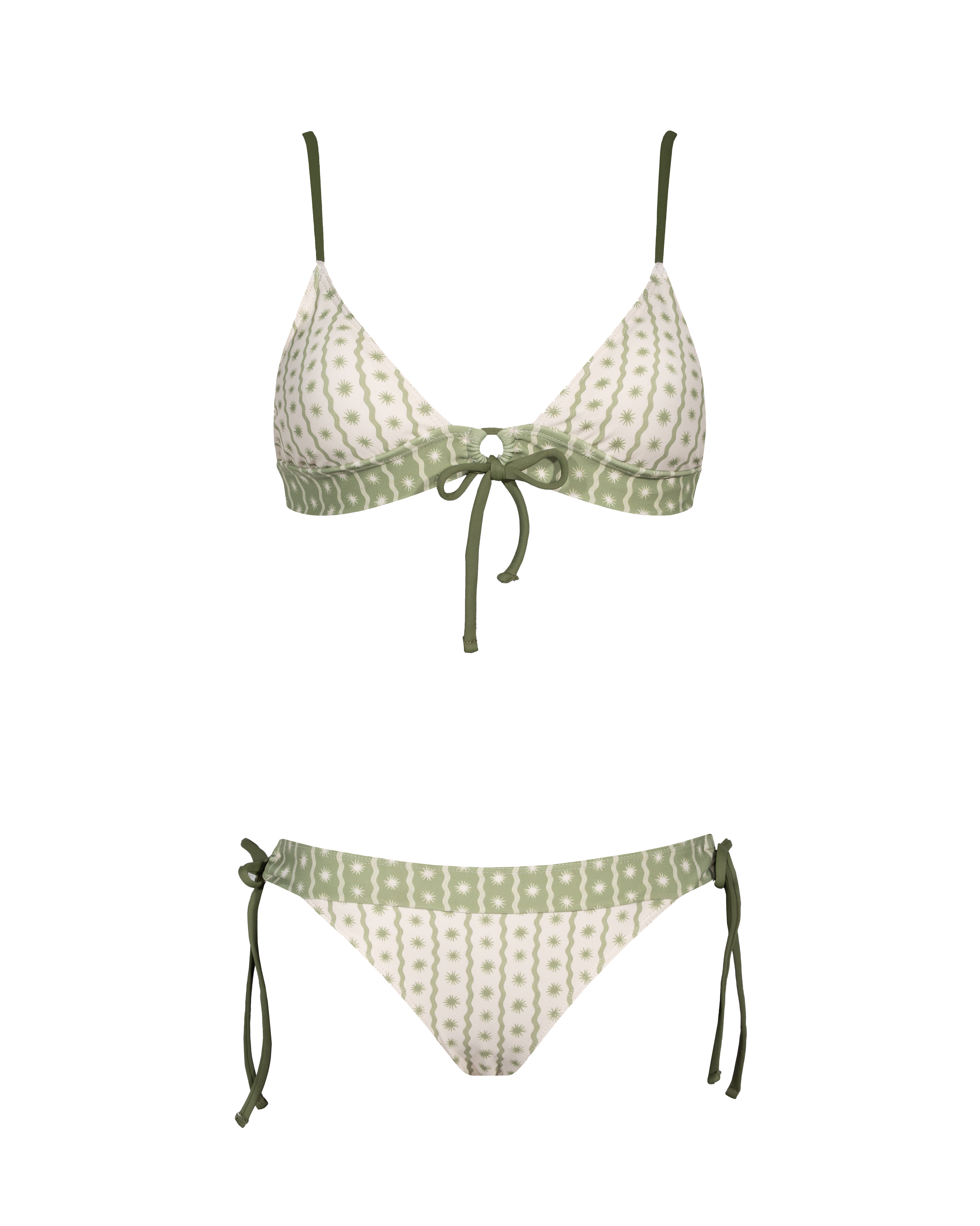 BIKINI ALICE ECRU VERDE MINI SOL