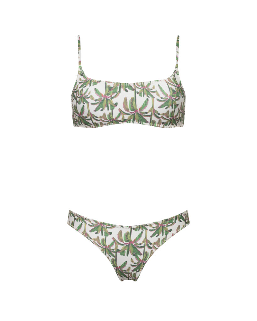 BIKINI NINA CROCHET REVERSIBLE VERDE PALMERAS