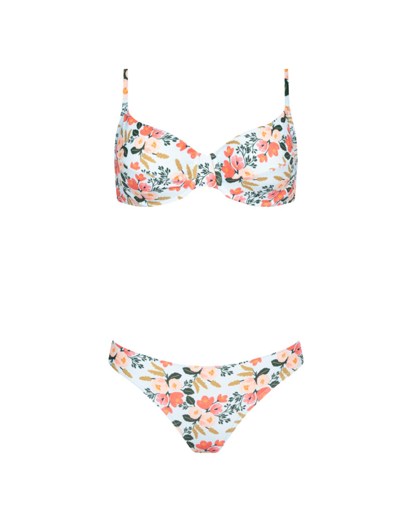 BIKINI VERO CELESTE FLORES TROPICAL