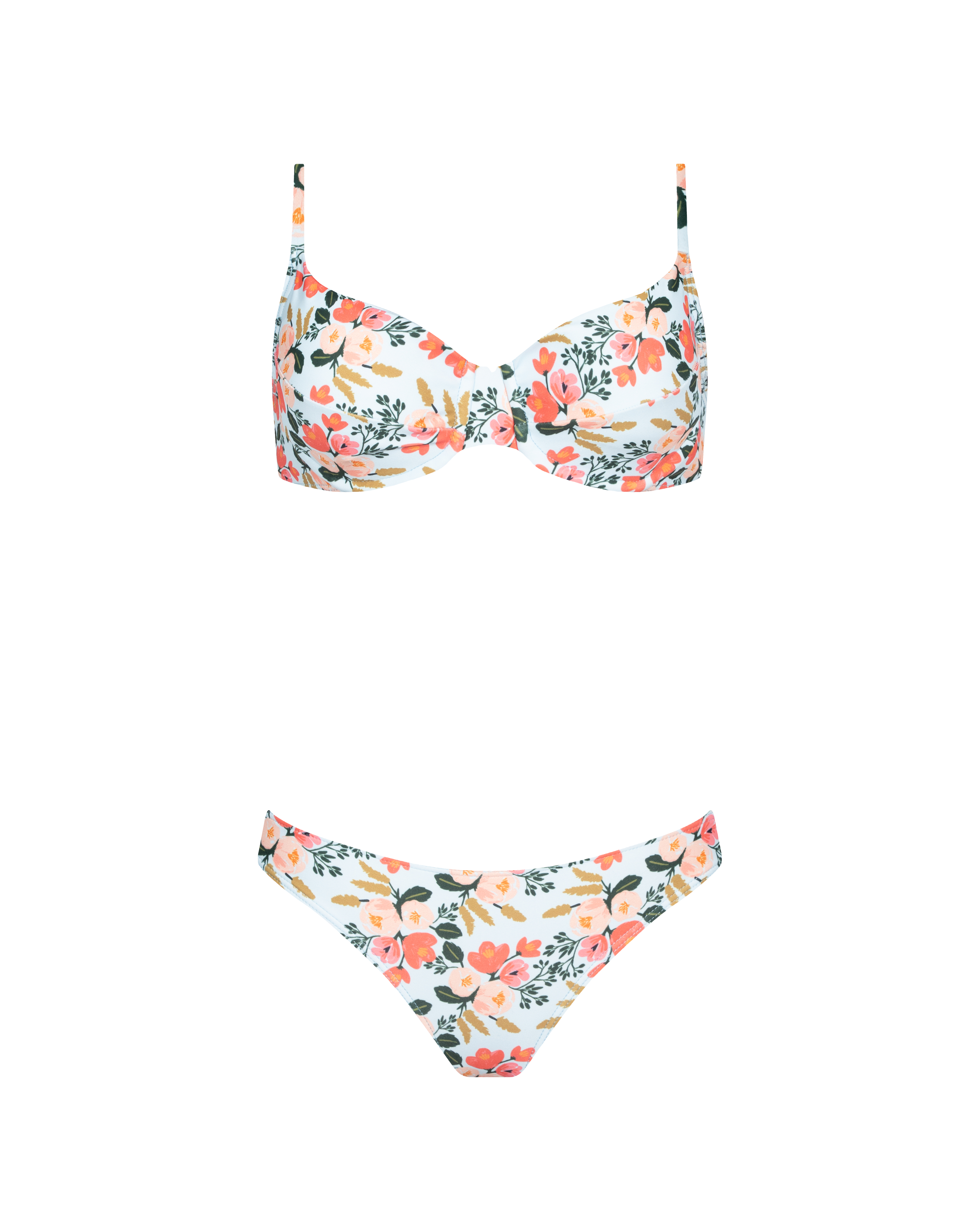 BIKINI VERO CELESTE FLORES TROPICAL