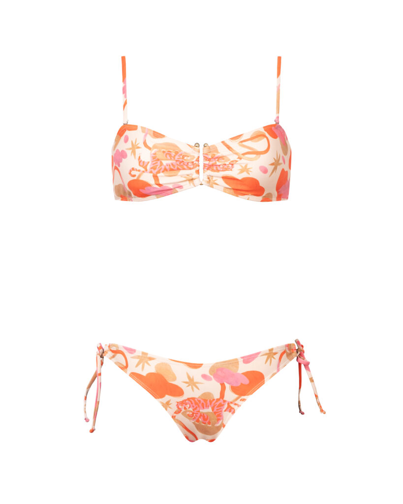 BIKINI STRAPLESS ARG TIGRE TROPICAL