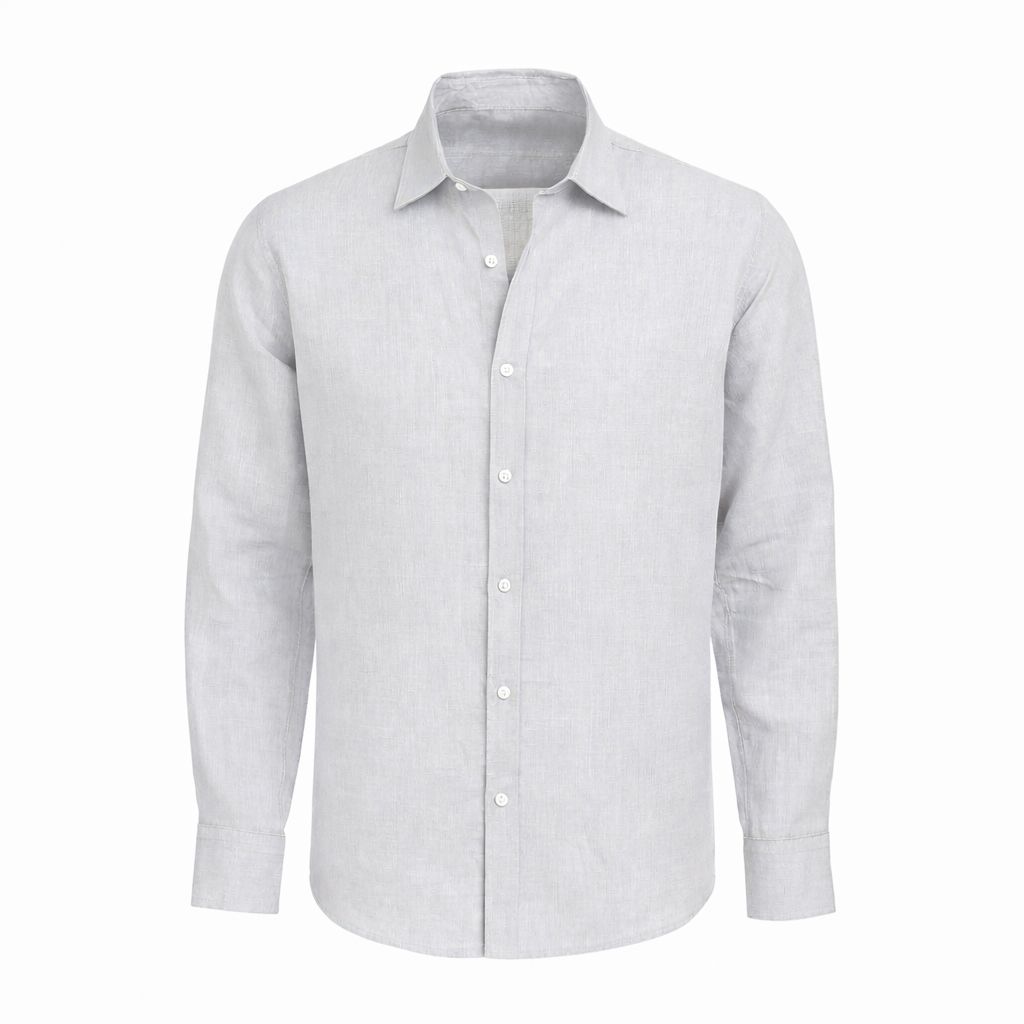 CAMISA DE LINO GRIS