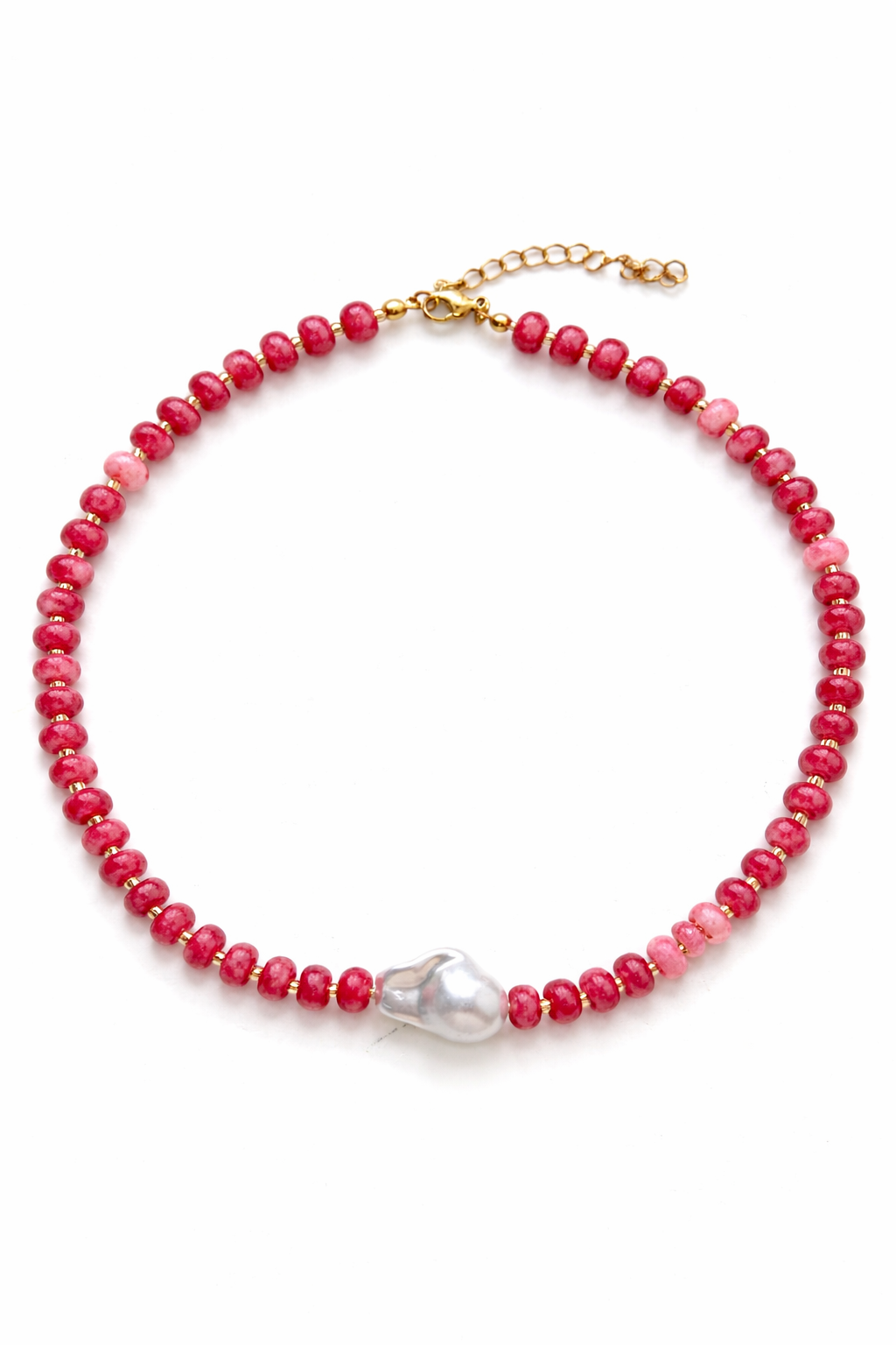 BIKINI JULIANA ROSA CORAL SOL + PINK PEARL PUKKA NECKLACE - Imagen 3