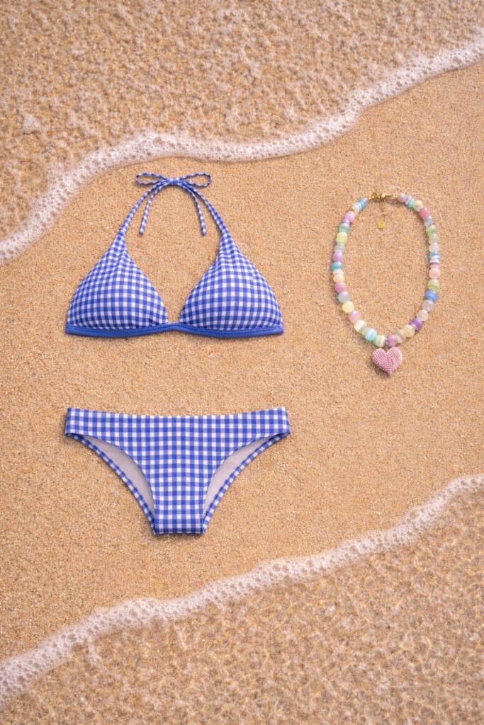 BIKINI AZUL JAPONES + COTTON CANDY NECKLACE