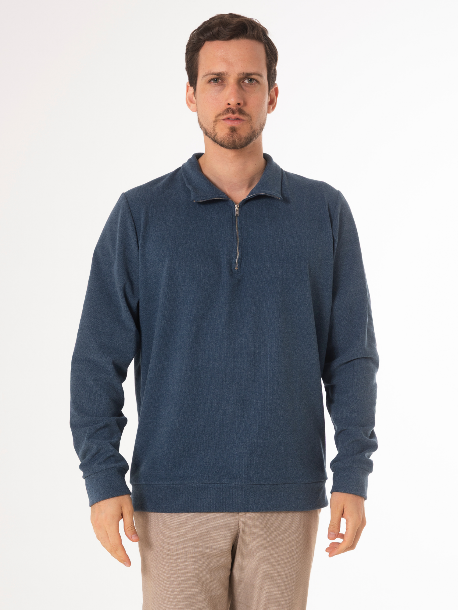 BLUE 1/4 ZIP JACKET