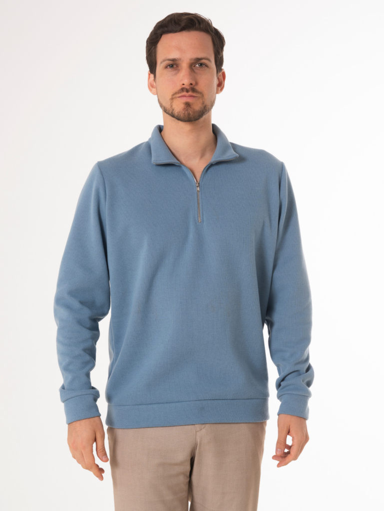 SLATE BLUE 1/4 ZIP JACKET