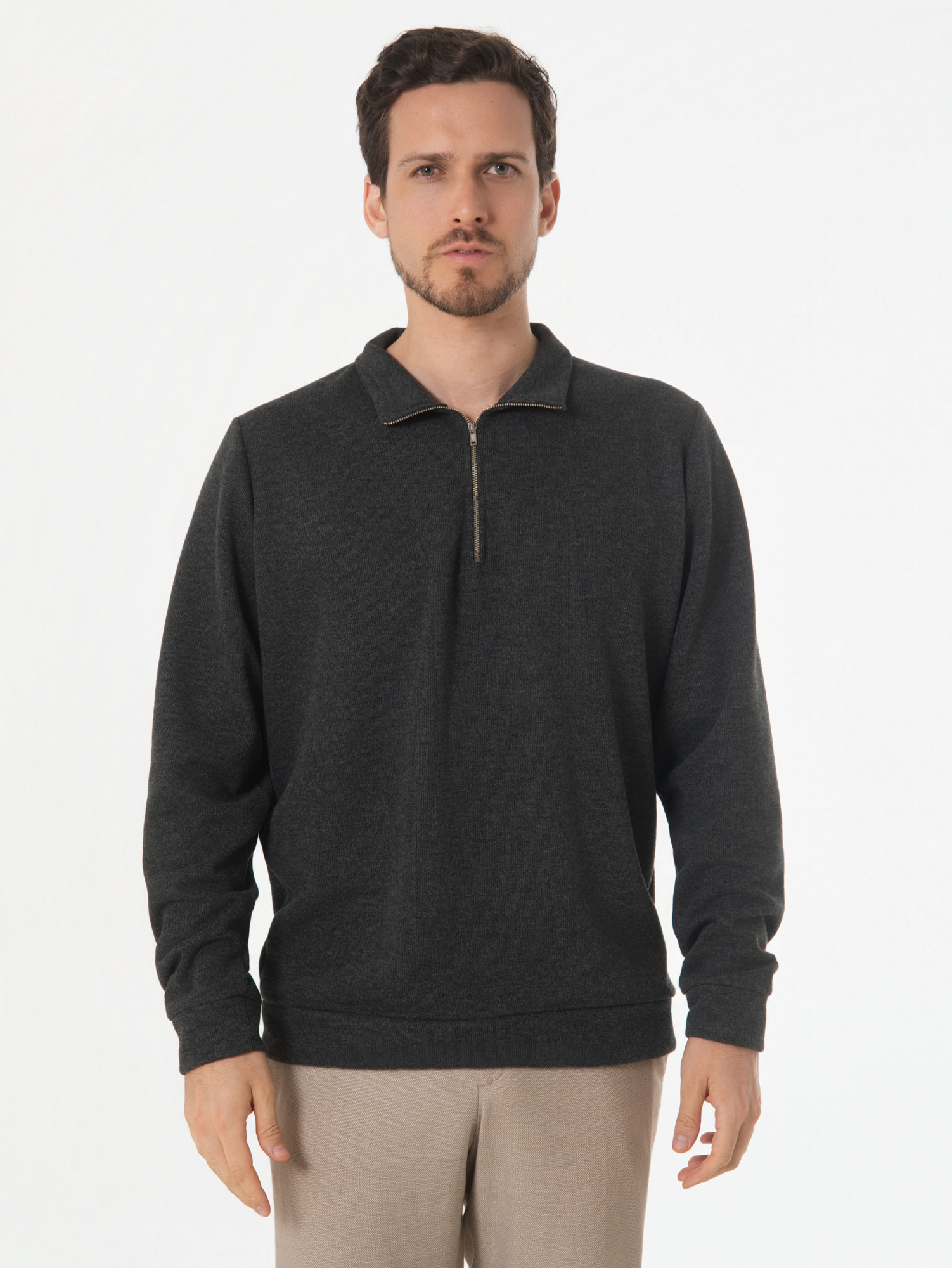 DARK GRAY 1/4 ZIP JACKET